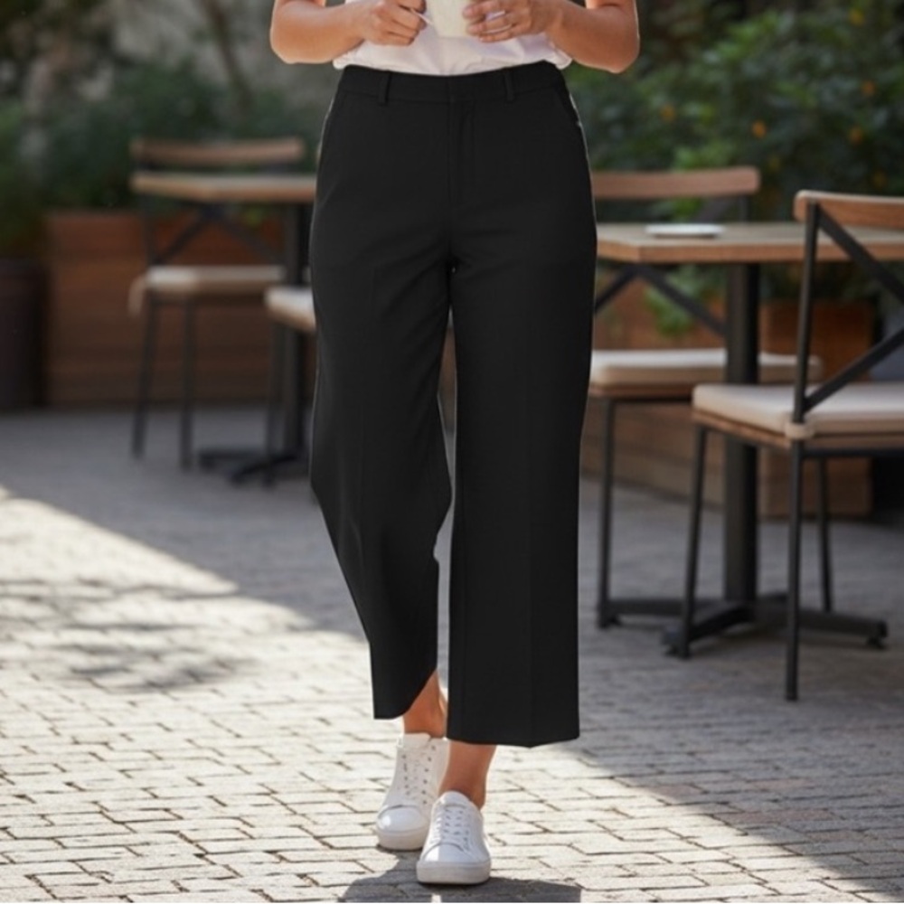 Banana Republic Jackson Curvy Fit Cropped Wool Pants
